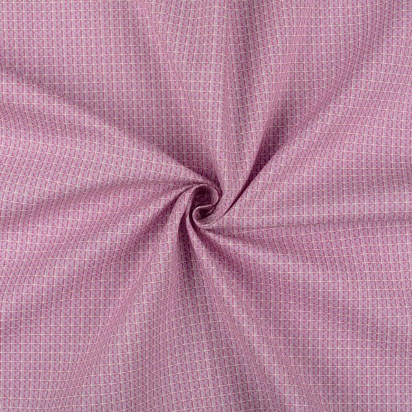 Ткань для пэчворка Peppy Бабушкин сундучок 100х112 см, 140±5 г/м², БС-27 клетка ярко-розовый