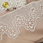 Кружево гипюр (плетёное) 80 мм, TR.0741 цв.01 белый уп.9м, Kruzhevo