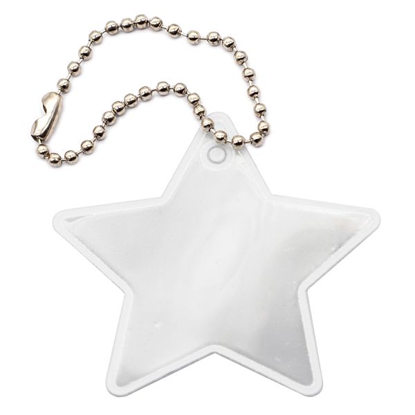 Световозвращатель-подвеска ПВХ 55 мм Звездочка, белый