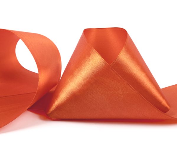 Лента атласная 1-сторонняя 75.0 мм / 33±2 метра, 149 рыжий, Gamma