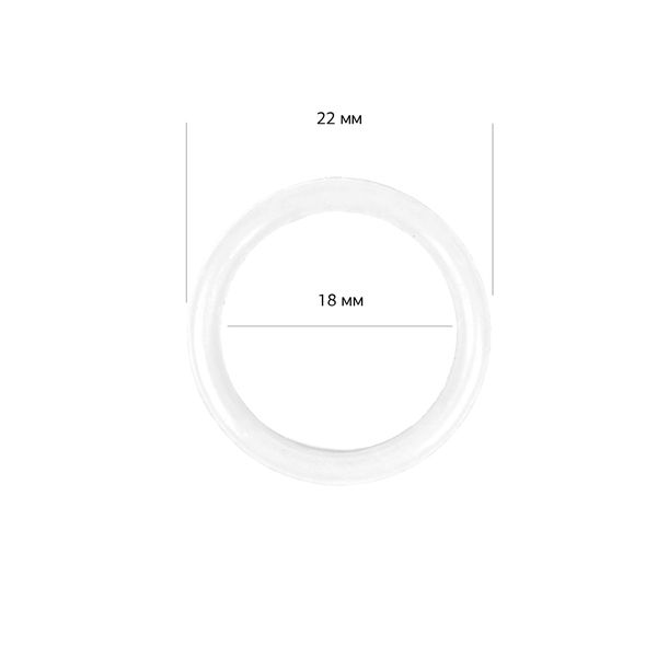 Кольца для бюстгальтера пластик ⌀20.0 мм, белый, 100 шт