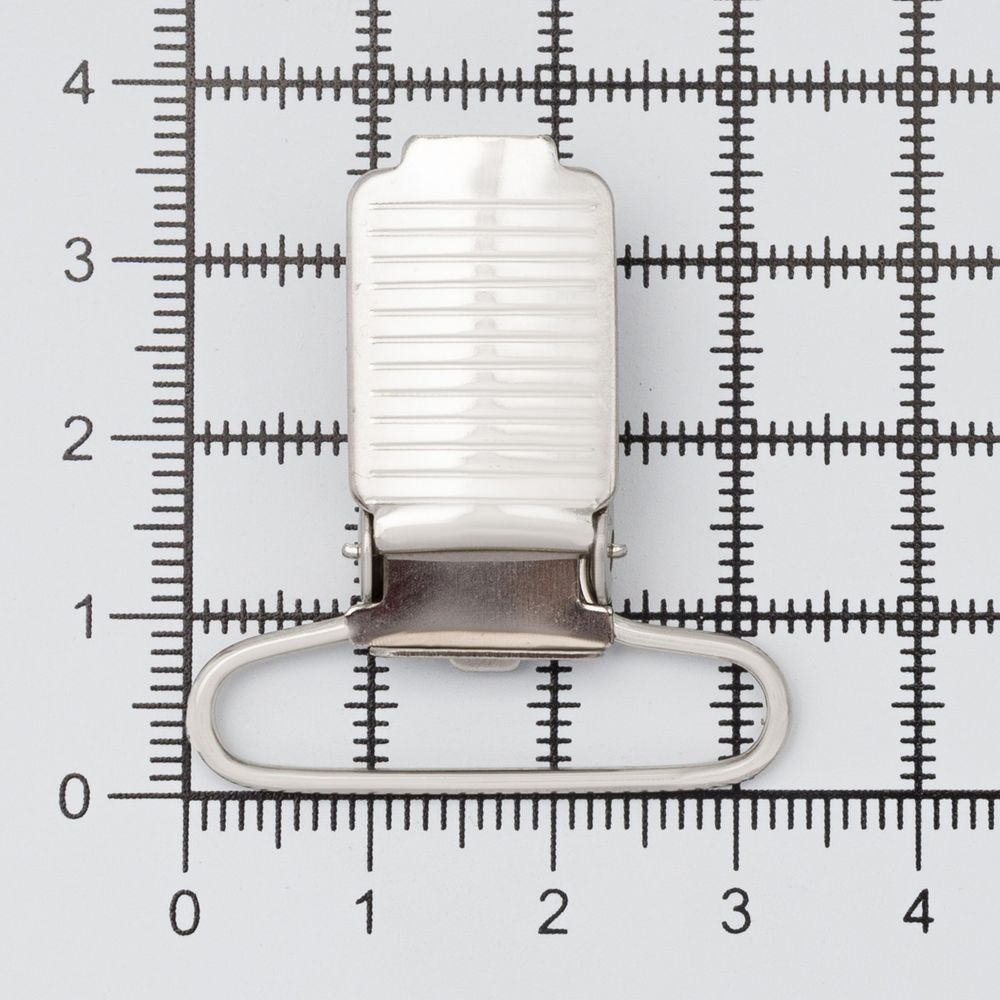 Клипса для подтяжек полоса 30.0 мм, сталь (никель), 20 шт