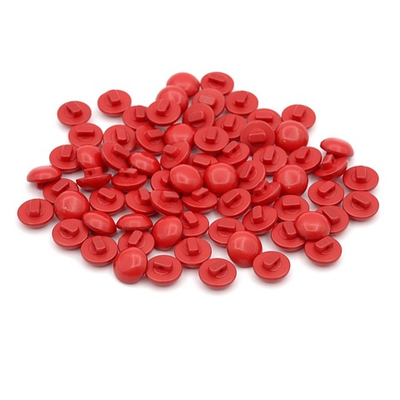 Пуговицы на ножке 18L (11мм), пластик (red (красный)), 72 шт, PS20