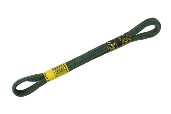 Мулине ПНК им.Кирова цв.3804 хаки-зеленый, Россия, 24 мотка по 8 метров