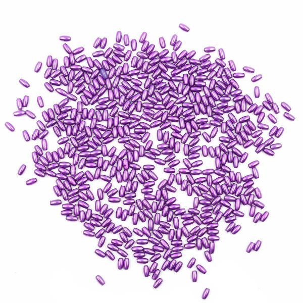 Бусины пластик (жемчуг) 3х6 мм, 15 г, Astra&Craft, сиреневый