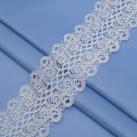 Кружево гипюр (плетёное) 75 мм / 13.7 метров, белый, 3AR1300