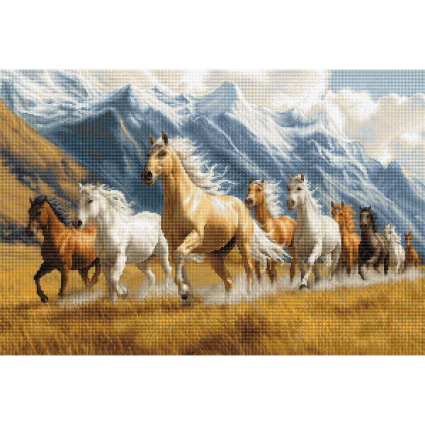 Набор для вышивания нитками Luca-S G704, гобелен Дух свободы, 30х20см