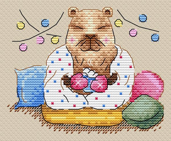 Набор для вышивания нитками МП Студия (Жар-птица), Тёплый вечер, 10х12 см