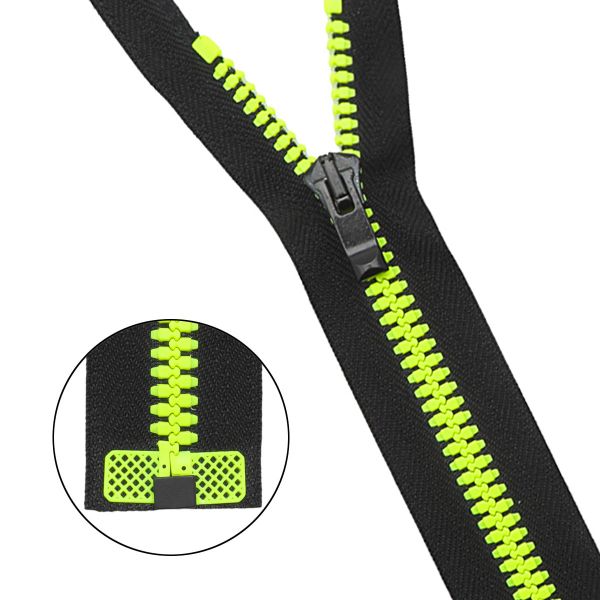 Молния трактор Arta Т5 (5 мм) 1 зам., разъем., 60 см, Neon, разъем., цв. 2076 -F цв. 077 черный / 098 люминесцентный, уп.5 шт