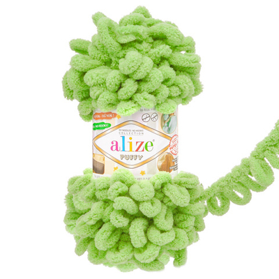 Пряжа Alize (Ализе) Puffy / уп.5 мот. по 100 г, 9м, 103 спаржа