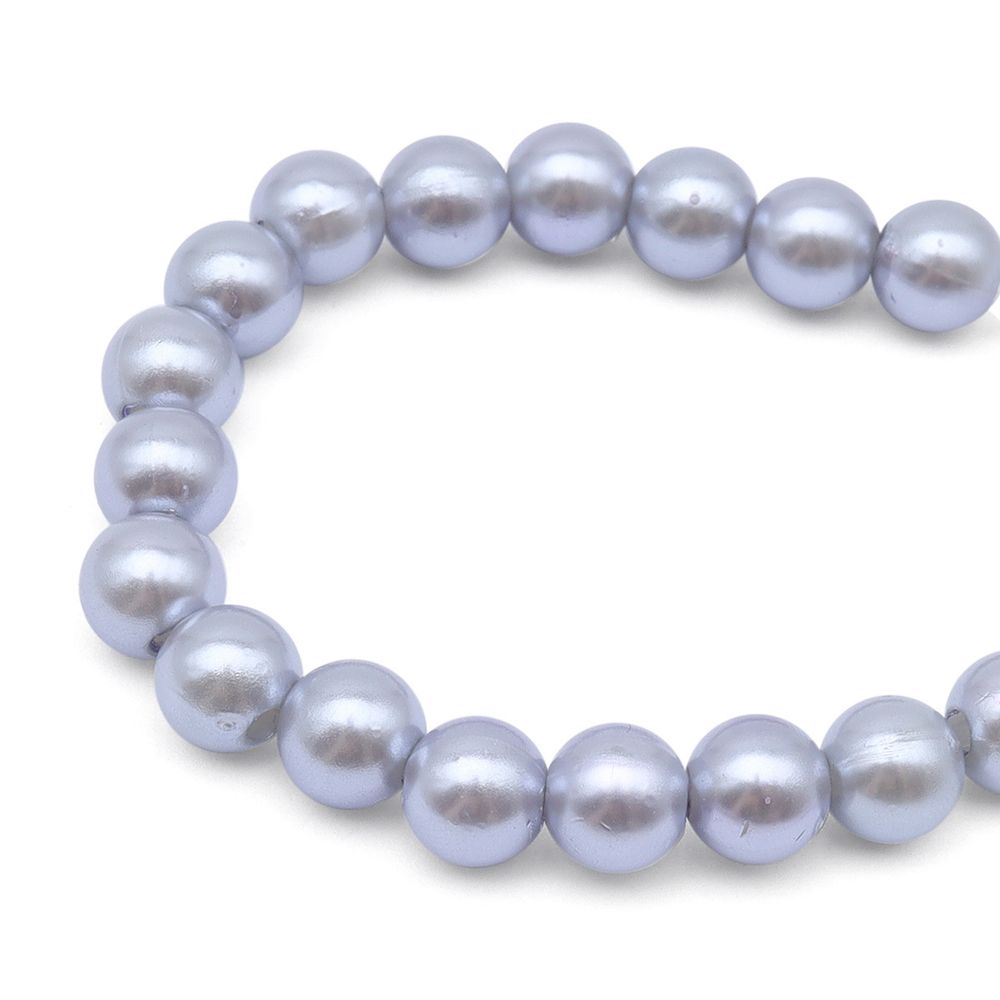 Бусины пластик (жемчуг) ⌀8 мм, 25 г, Astra&Craft (MH.КР.08.029.02 серый)