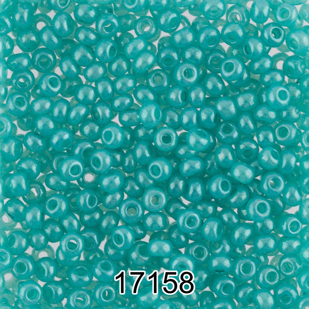Бисер Preciosa круглый 10/0, 2.3 мм, 500 г, 17158 (Ф017) бирюза