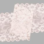 Кружево бельевое эластичное 150 мм / 3.4 метра, цвет молочный