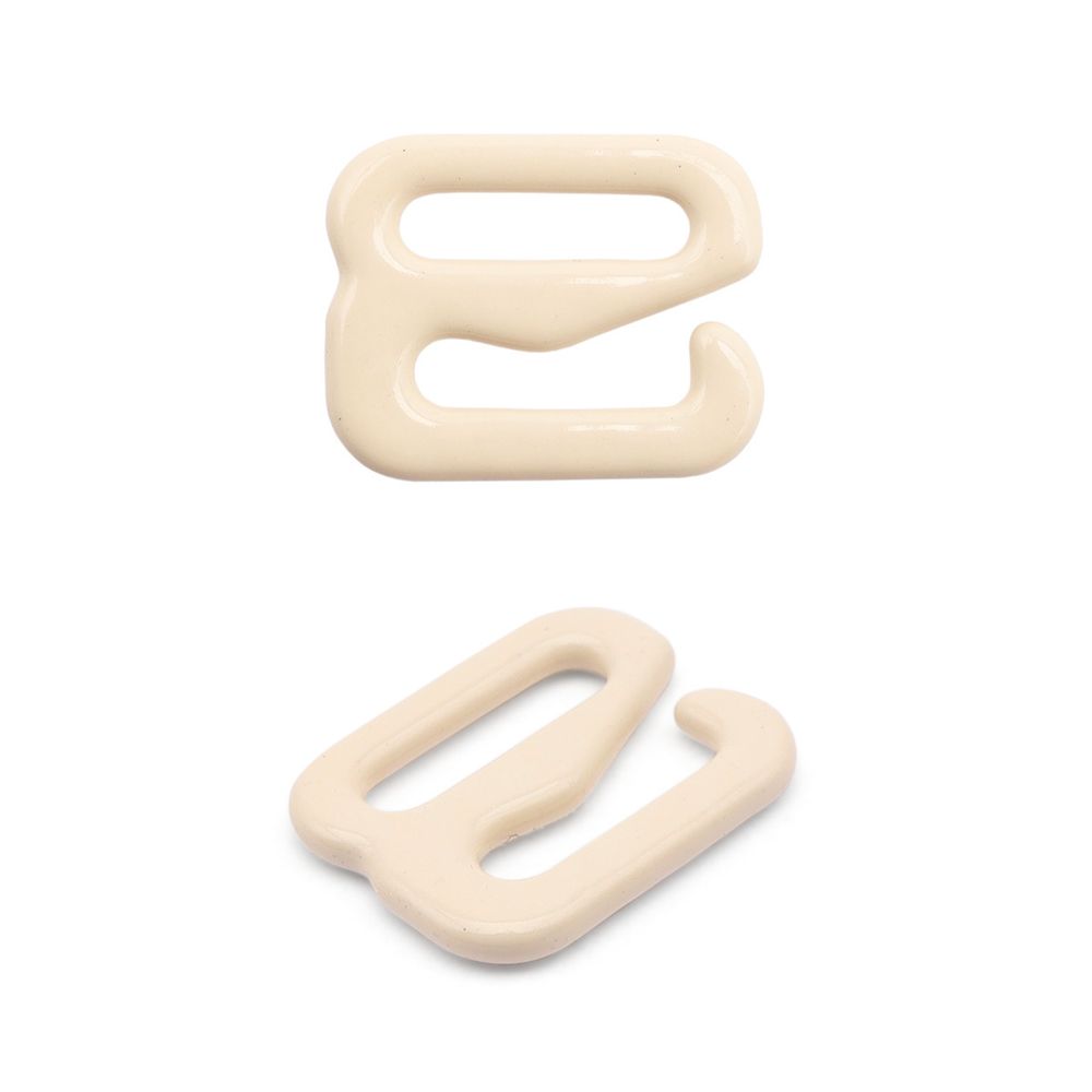 Крючки для бюстгальтера металл 8.0 мм, 20 шт, C571 молочный, ГВ1009