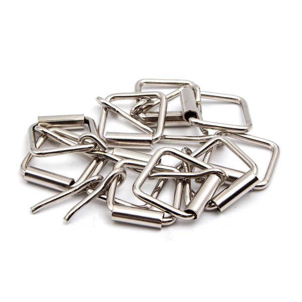 Пряжка ременная металл 20 мм (26х26 мм, d-3 мм), роликовая, никель, 10 шт