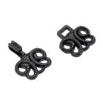 Крючки пришивные декоративные 25х14 мм, pewter, 10 шт