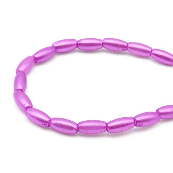 Бусины пластик (жемчуг) 3х6 мм, 15 г, Astra&Craft (ярко-сиреневый), 4AR293/294