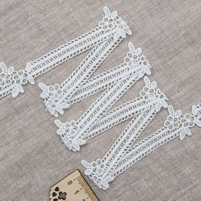 Кружево гипюр (плетёное) (матовое) 30 мм, 13.72м, цв.белый, S090710