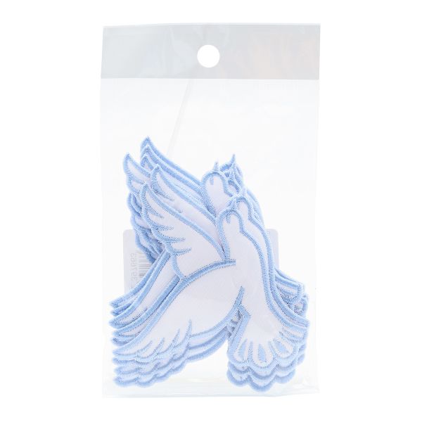 Термоаппликация Голубь, 73х80мм 10 шт (белый), 130501