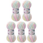 Пряжа Alize (Ализе) Happy Baby new Multi Colors / уп.5 мот. по 100 г, 320м, 52995 секционный