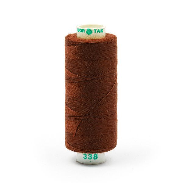 Нитки швейные бытовые Dor Tak 40/2, 366 м / 10 кат., 338 коричневый
