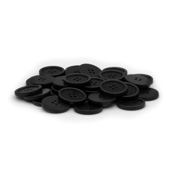 Пуговицы 4 прокола 44L (28мм), (Blk-200 (черный)), 36 шт