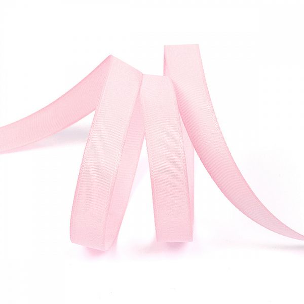 Лента репсовая (в рубчик) 12.0 мм, F133 розовый уп. 27,4м