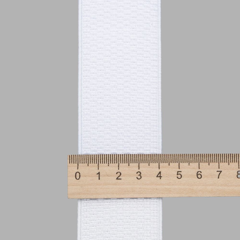 Резинка для подтяжек (помочная) 40.0 мм / 25 метров, 25.2 г/п.м., 501 белый, 6123-9344