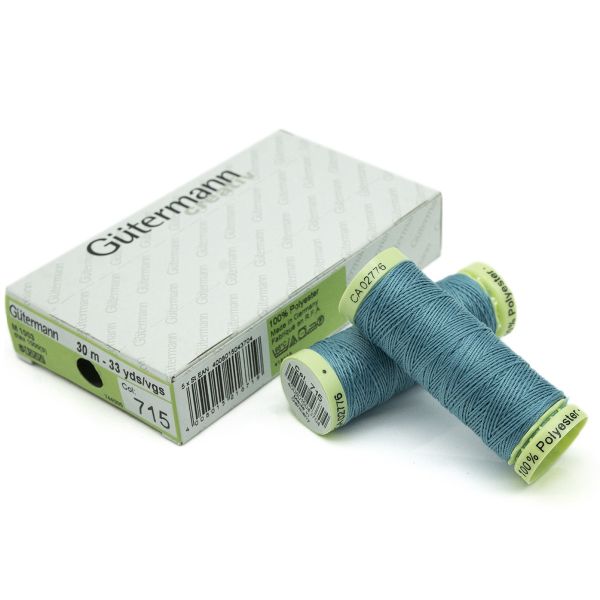 Нитки отделочные Gutermann Top Stitch, 30м, 715 св.зеленое море, 5 катушек