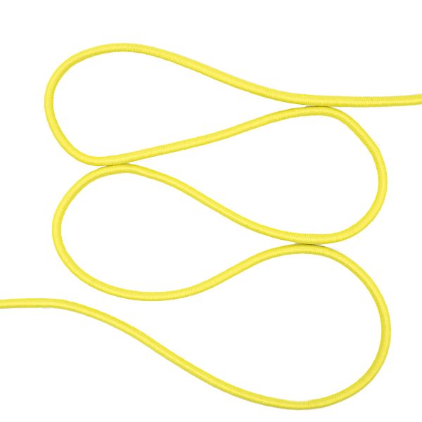 Резинка шляпная (шнур эластичный) ⌀3.0 мм / 100 метров, 0370-0300В, С504-желтый