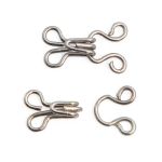 Крючки пришивные металл 12х7 мм, никель, 100 шт