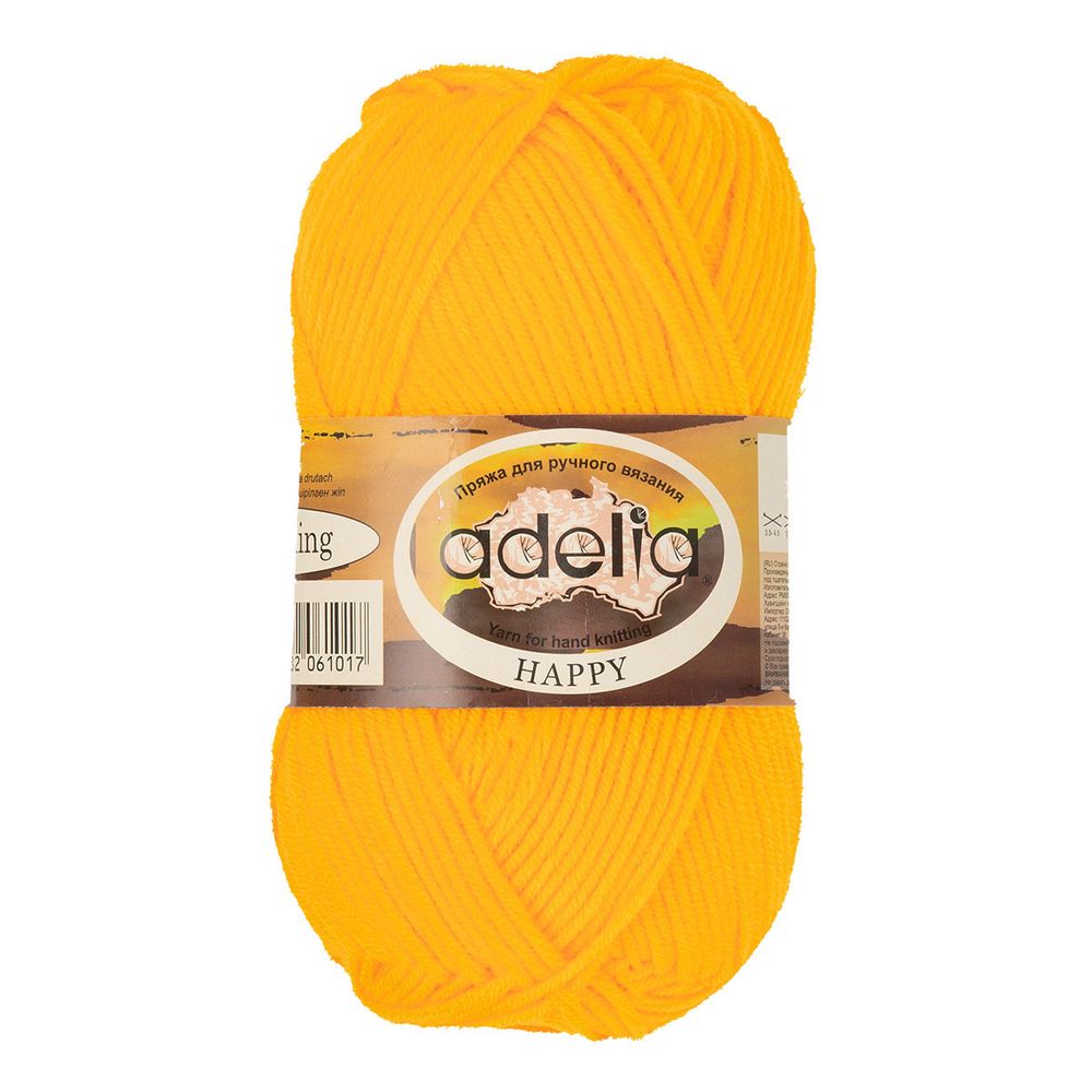Пряжа Adelia Happy / уп.10 мот. по 50г, 128 м, 06 яр. желтый