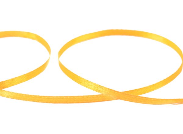 Лента атласная 2-сторонняя 3.0 мм / 91.4±2 метра, 020 желтый, Gamma AL-3P