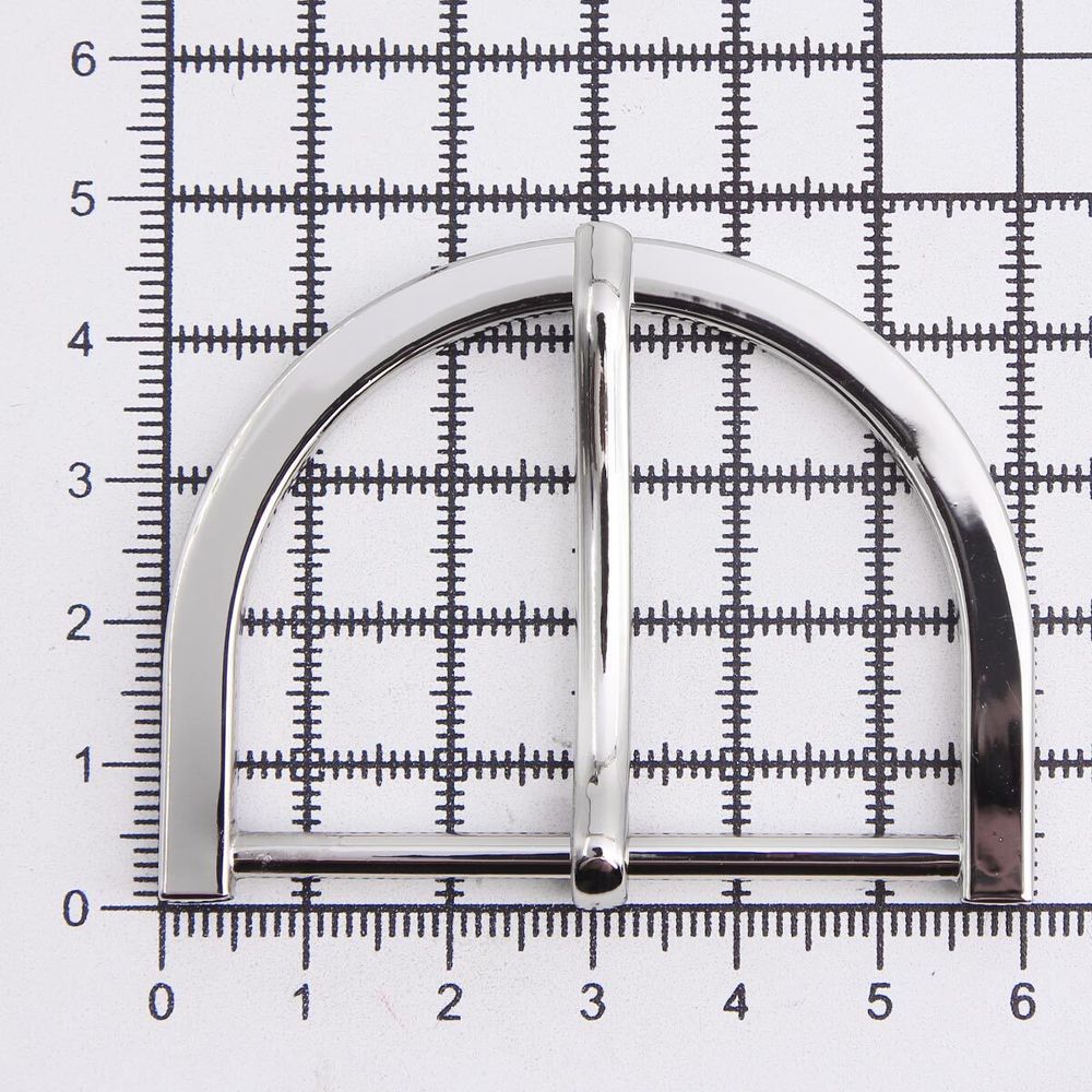 Пряжка ременная металл 50 мм металл, серебро (никель), MB-185