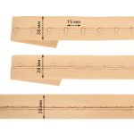 Застежки для бюстгальтера текстильные на мягкой ленте (1 ряд) 28 мм / 45.7 метра, шаг 15 мм, 02 бежевый