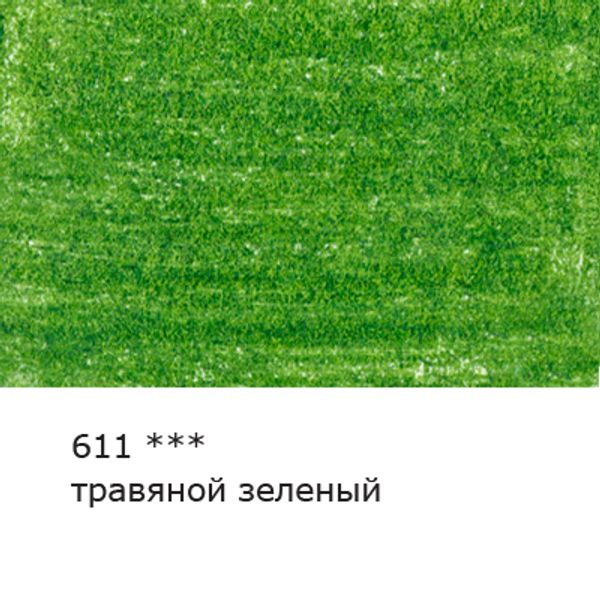 Карандаш цветной художественный заточенный, 6 шт, 611 Травяной зеленый (Sap green), Vista-Artista Gallery VGCP