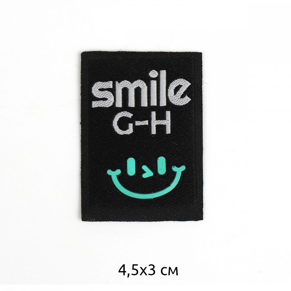 Аппликации пришивные 2410 Smile 4,5х3см,черный, 20 шт