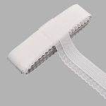 Кружево эластичное (стрейч) 40 мм / 13.72 метра, белый, 3AR3781