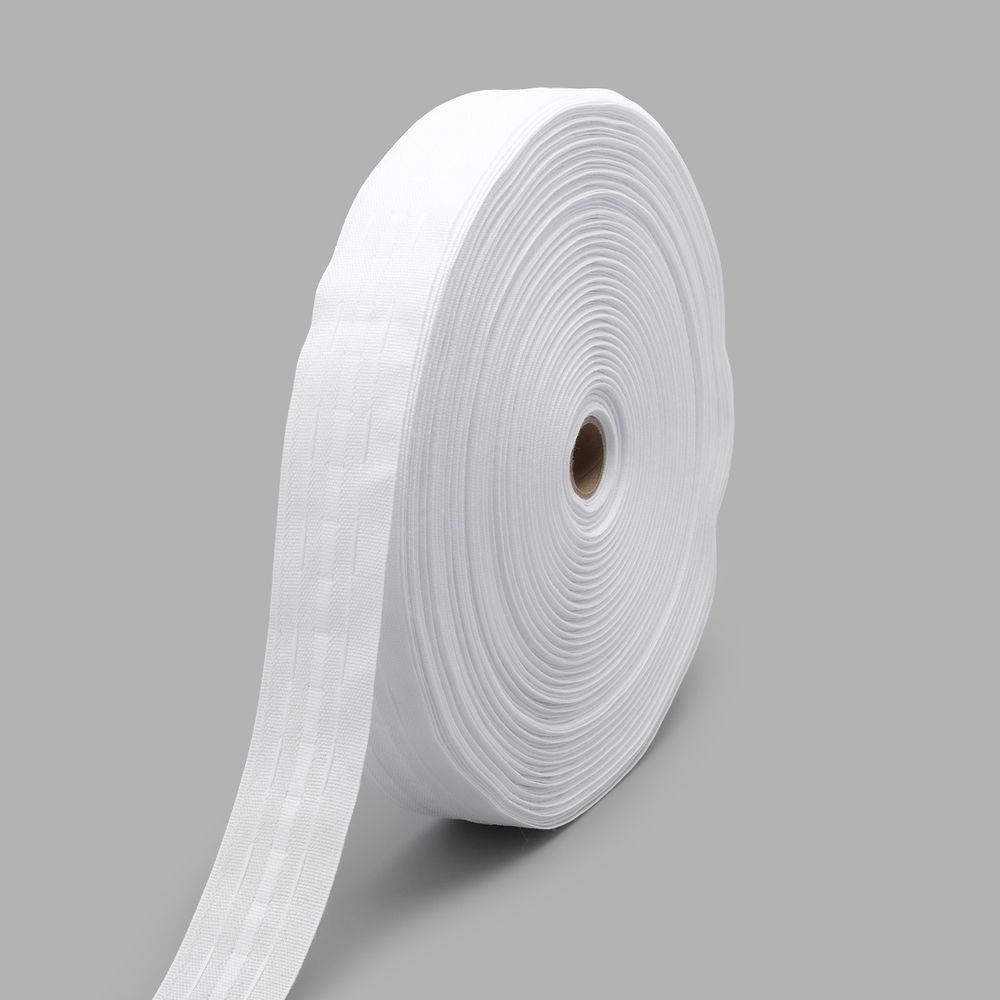 Лента (тесьма) шторная: сборка параллельная 40 мм / 100 метров