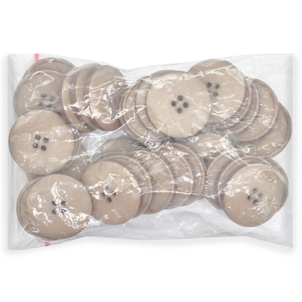 Пуговицы 4 прокола 40L (25мм), (Beige (бежевый)), 36 шт