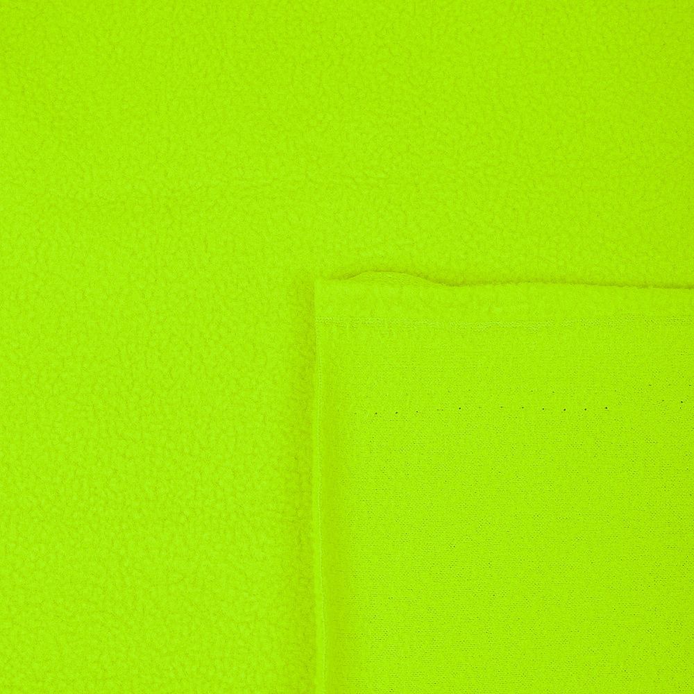 Флис 2-сторонний 190 г/м², 150 см / 2 метра, TBY-0059-229.2, цв.F229 неон желтый