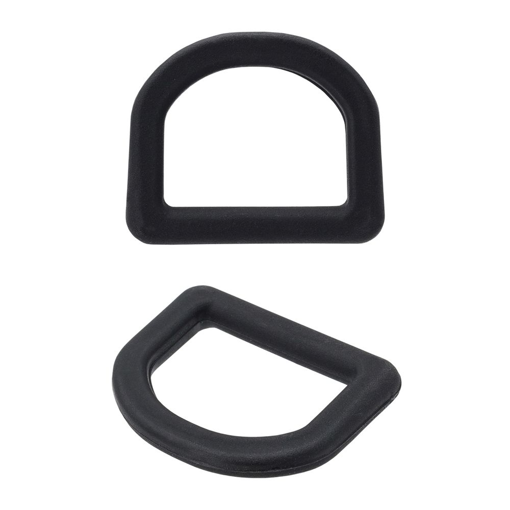 Полукольцо пластик ацеталь 25 мм, черный, 20 шт