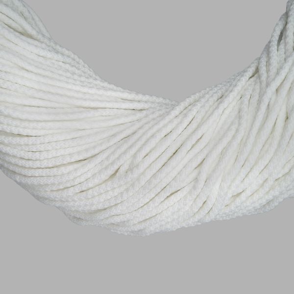 Шнур плетеный ⌀4.0-5.0 мм / 100 метров, 003 белый