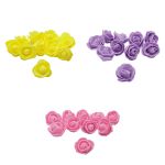 Цветочек-розочка из фоамирана 38 мм, микс №17, 3 цвета, 30 шт