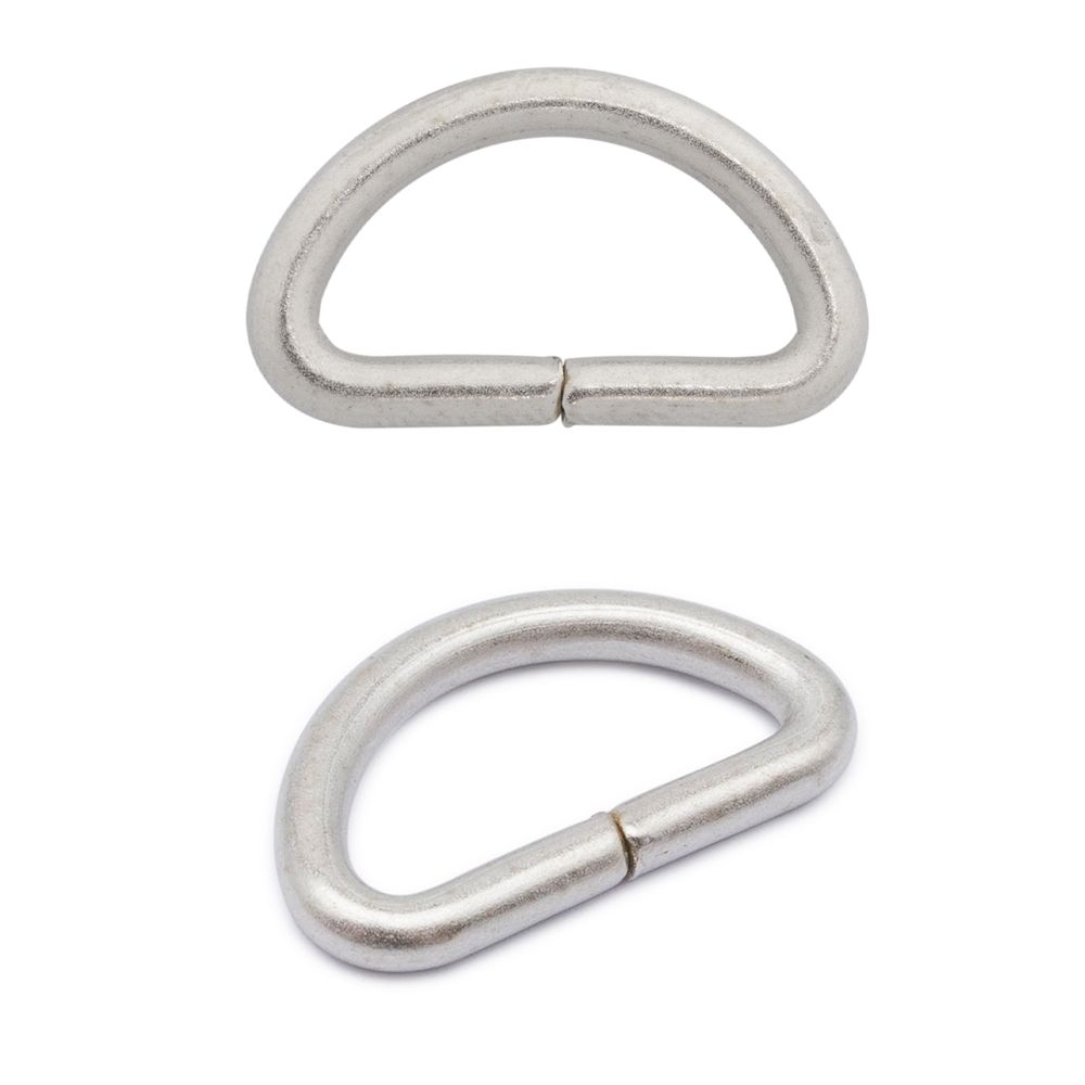 Полукольцо сварное металл внутр. 15 мм (внешн. 20х12 мм, ⌀2.5 мм), 100 шт, серебро ГР, 6066
