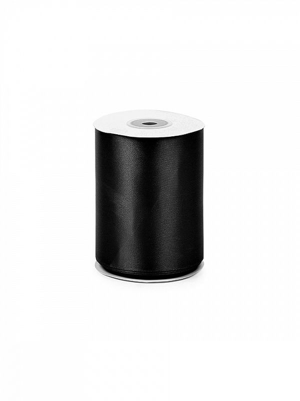 Лента атласная 1-сторонняя 100.0 мм / 22.5±1 метра, 3173 черный, Magic4Hobby