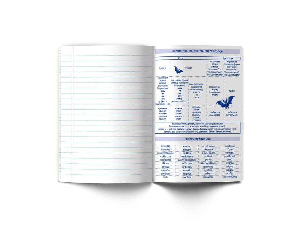 Тетрадь со справочным материалом Ковен тайных знаний, A5+ 48 л. на скобе 65 г/м², белизна 100%, 10 шт, линия, 00858 Русский язык, Светоч 48Т6