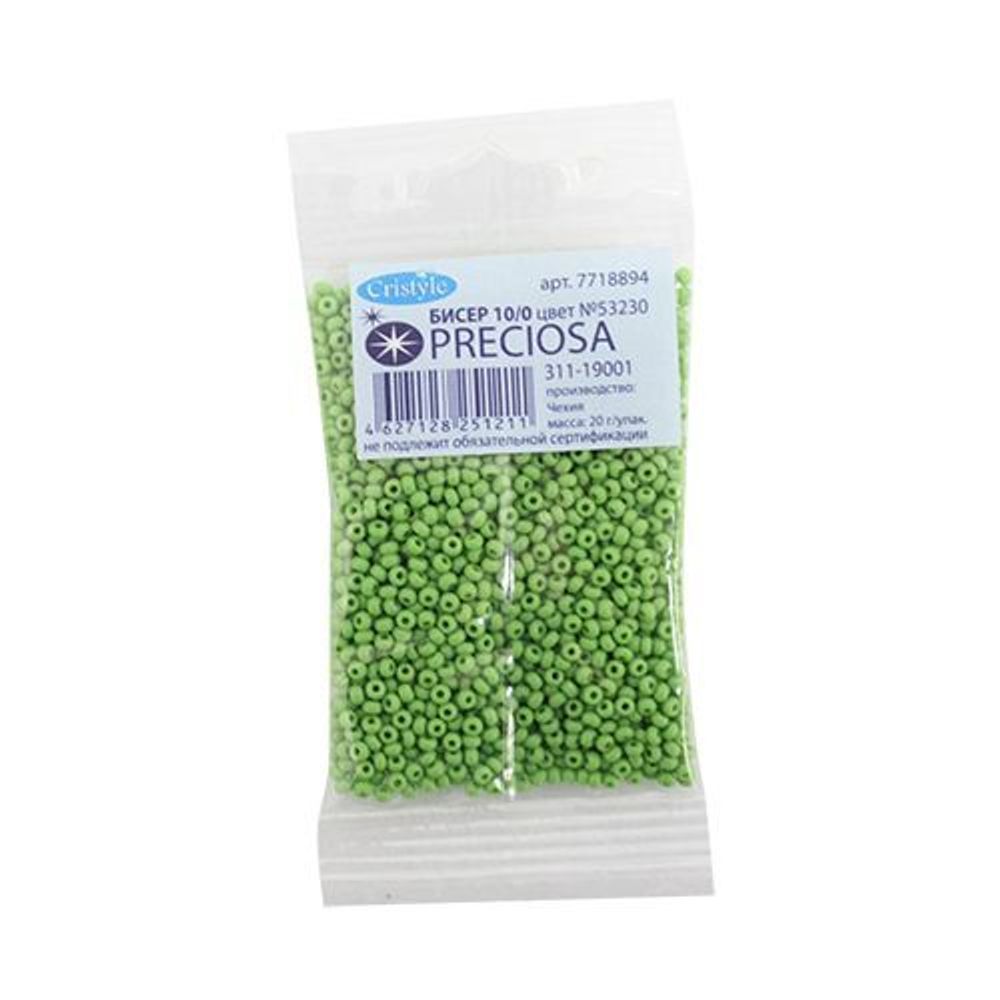 Бисер Preciosa 10/0 (2.3 мм), 100 г (5х20 г), непрозрачный, цв. 53230