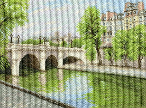 Рисунок на канве Матренин Посад 37х49 - 1761 Набережная Сены