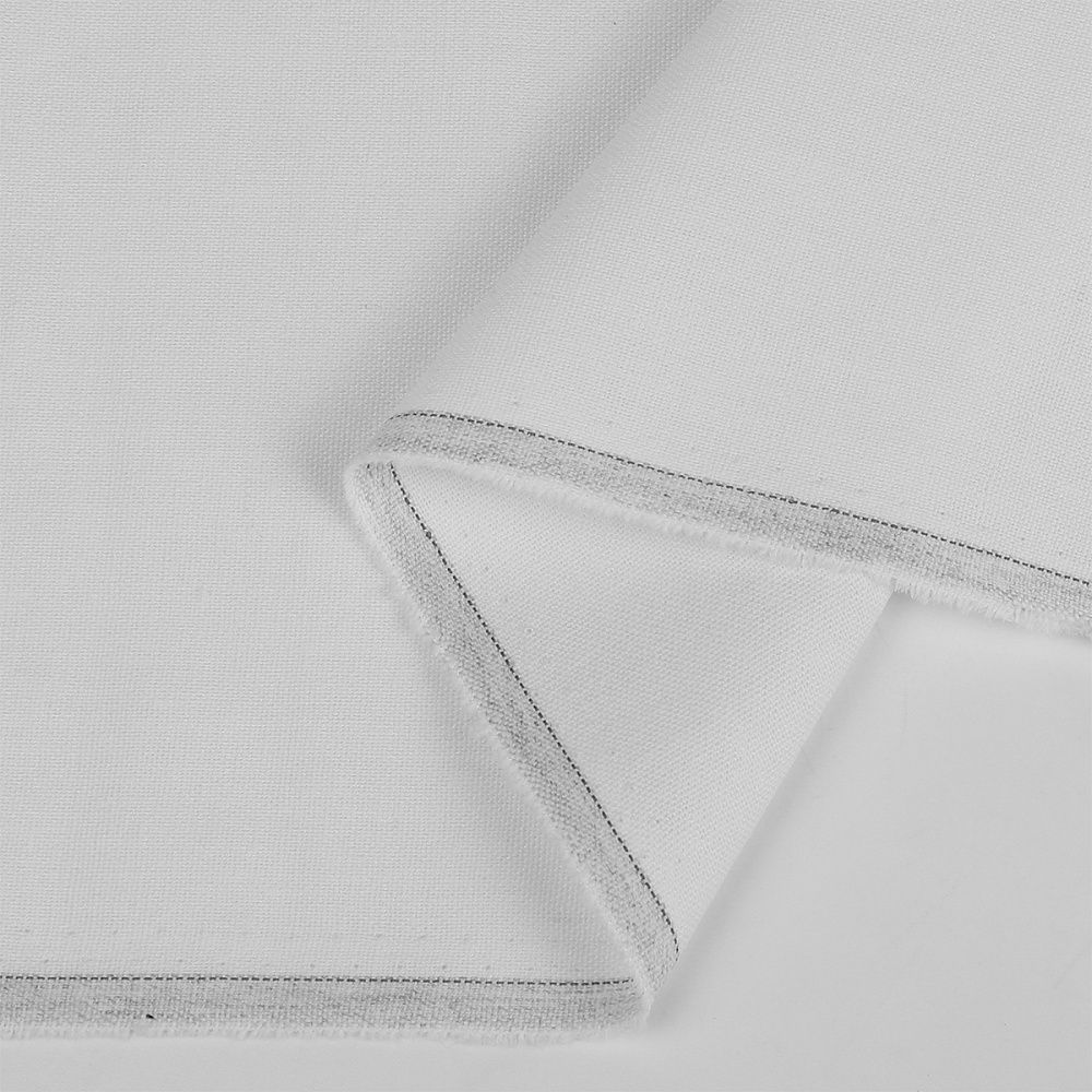 Льняная ткань 200 г/м², 140 см / 5 метров, TBY.Li.1009.01.5, цв.01 белый